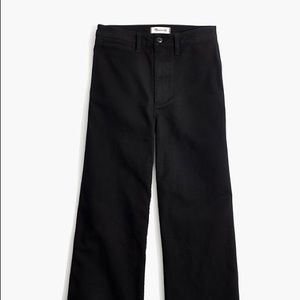 Madewell Emmett Crop Wide Leg Pants Black 24P